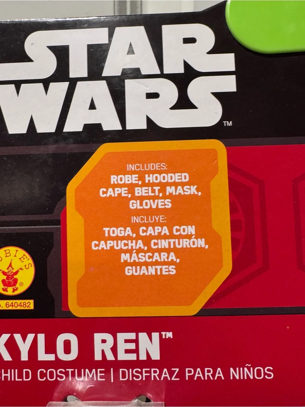 Star Wars Kylo Ren Costume Image - Black & Red
